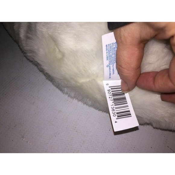 Lovable Huggable Lying DOG PLUSH 28" very soft black/white Pup - Picture 7 of 11